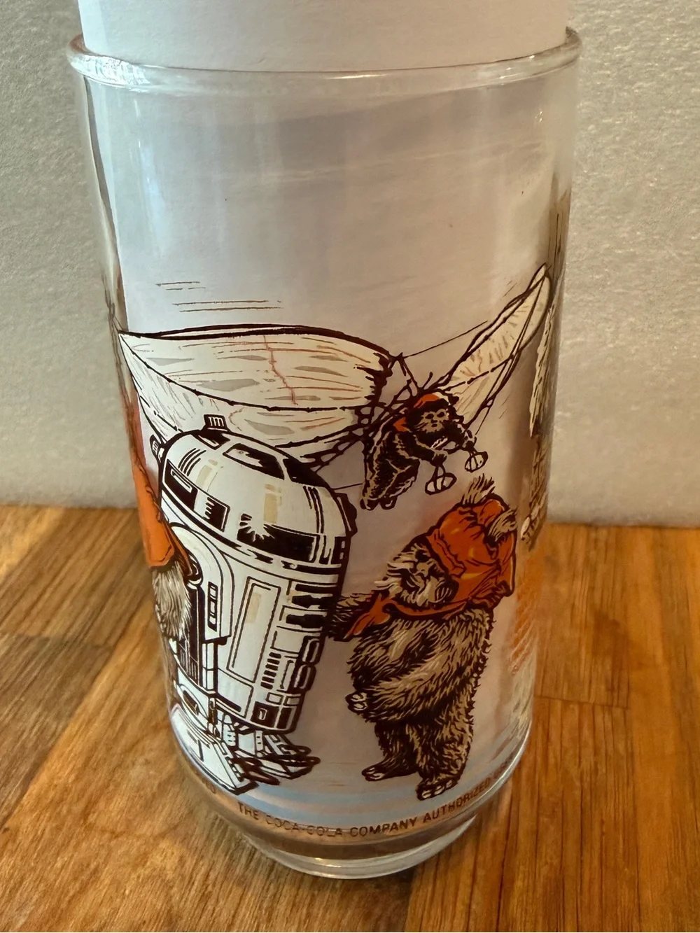 Return Of The JEDI 1983 BURGER KING Coca-cola Glass Cup Ewok Star Wars